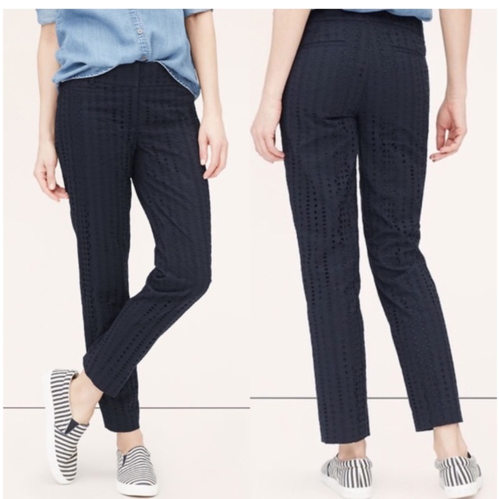 NWT Loft Riviera Navy
Eyelet Pant Marisa Fit